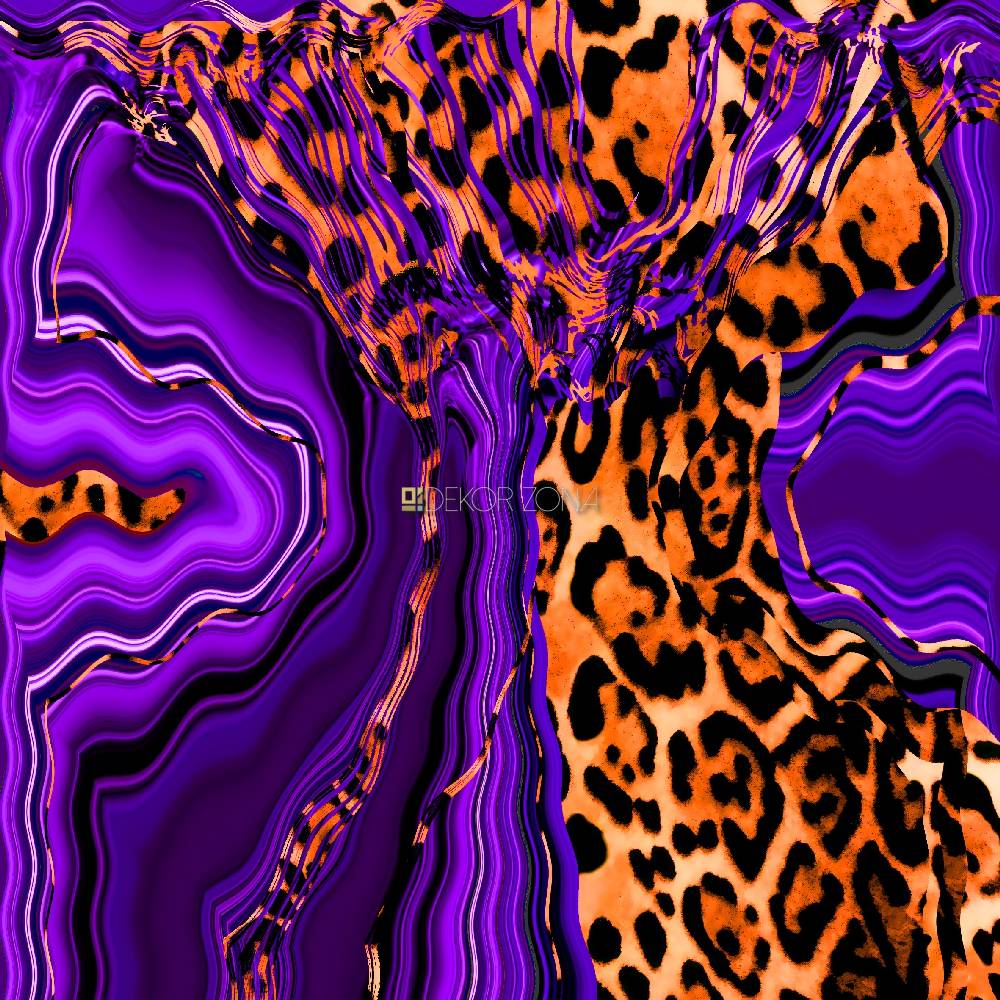 Ljubičasta apstrakcija – Kontrast animal printa