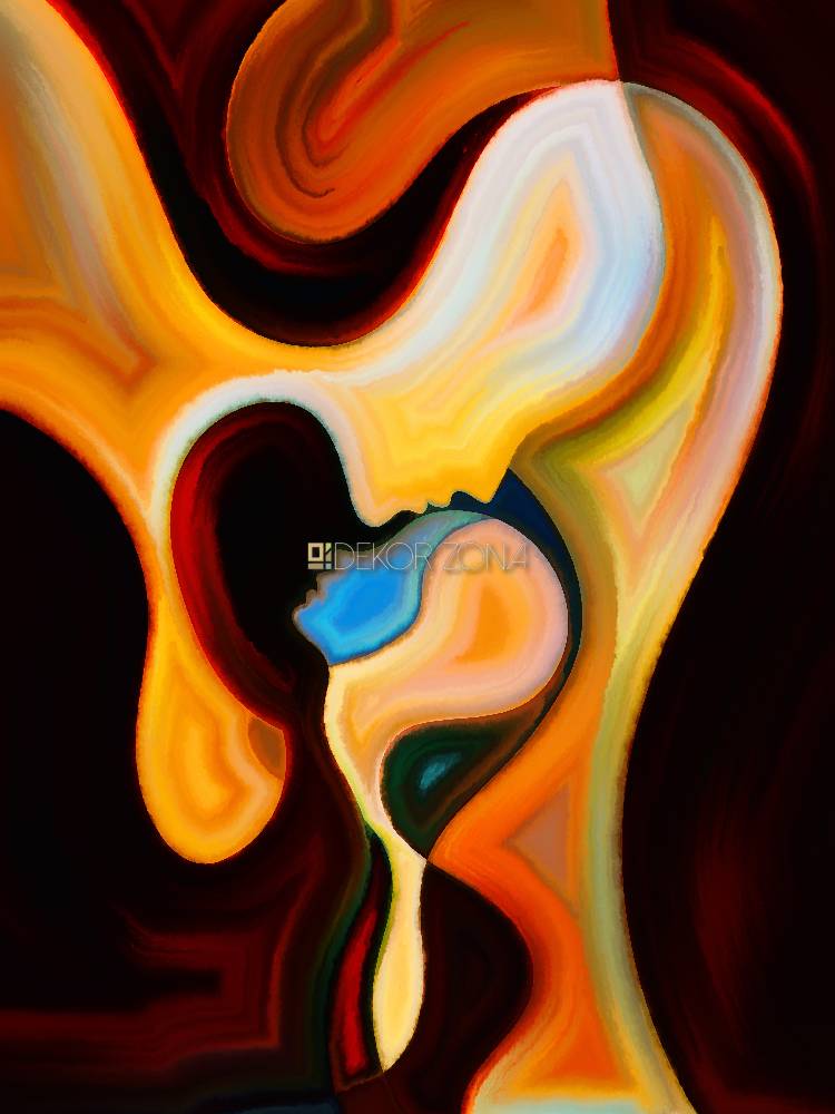 Apstrakcija – Majka i dete u bojama