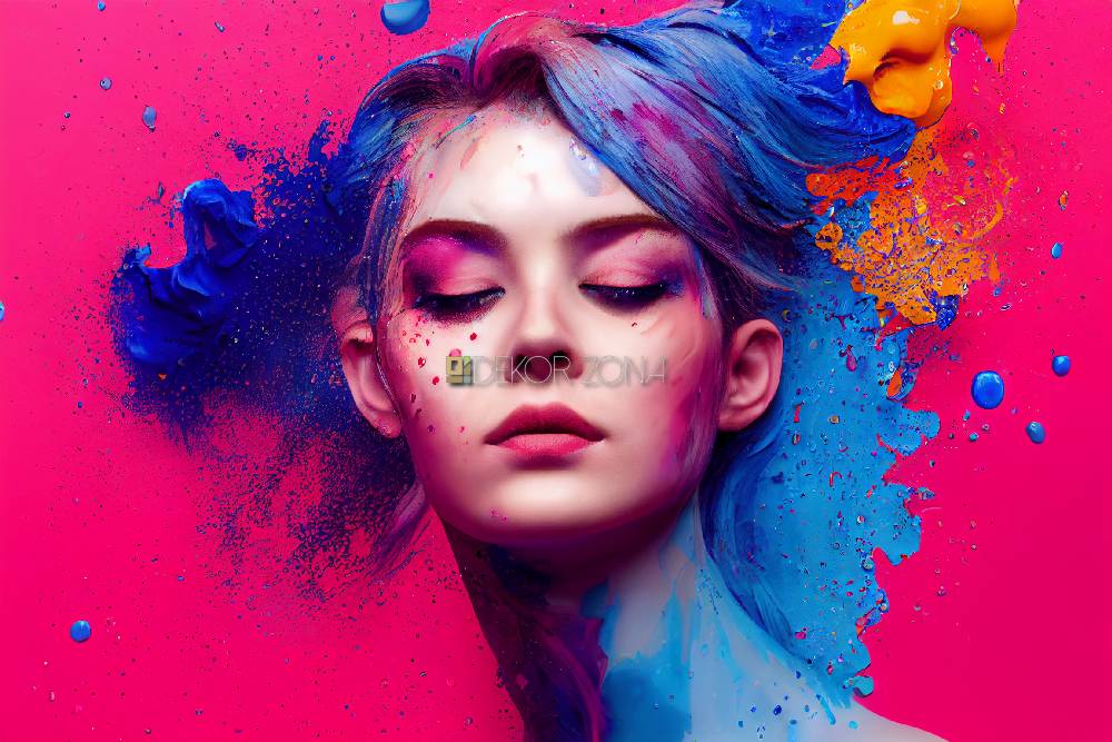 Portret u bojama – Plavi kontrast