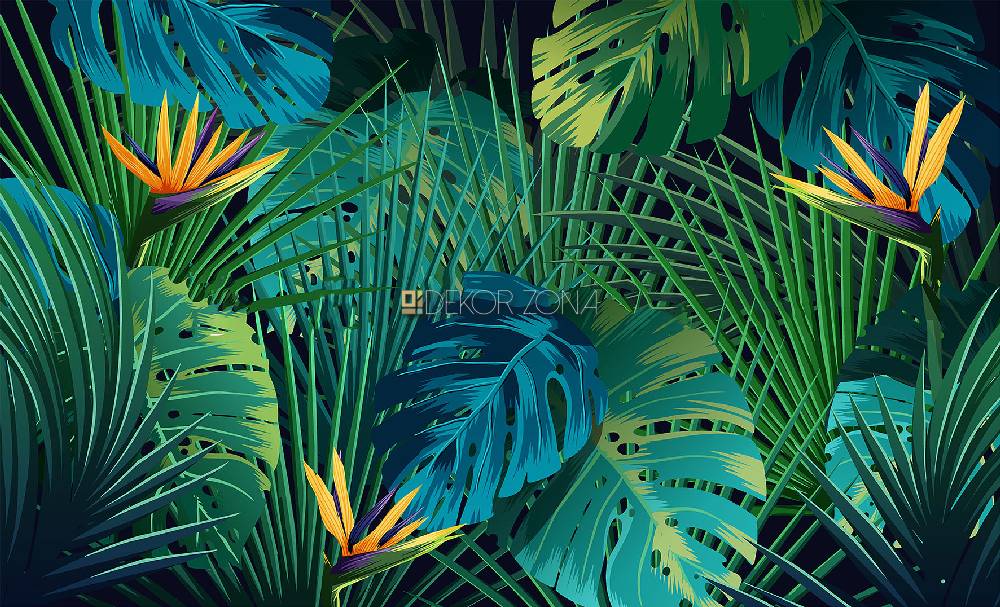 Tropska džungla – Vektorski pejzaž