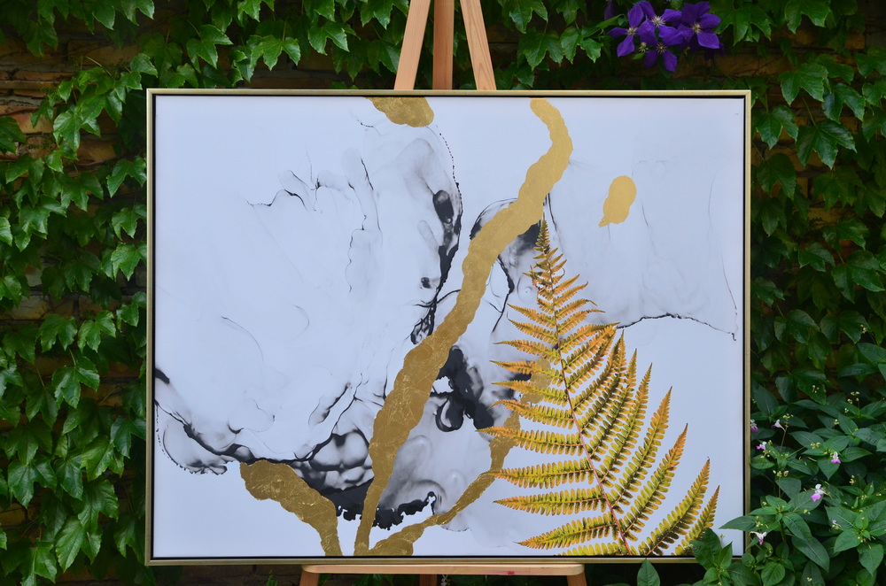 Zlatna Paprat – Apstraktna Kombinovana Tehnika